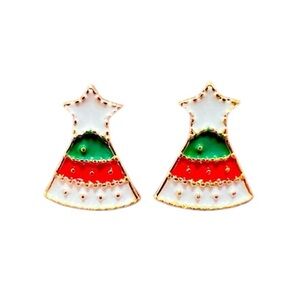 Christmas jewelry - Christmas tree earrings